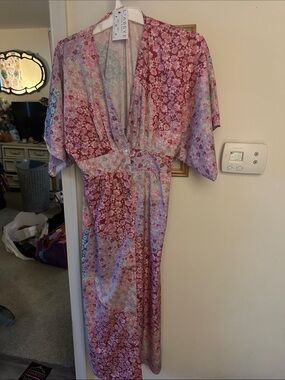 LaBeyé Floral Maxi Dress in Pink and Lavender
